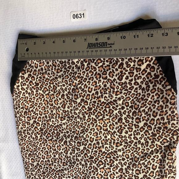 Elise Women’s Mini Skirt size XS, Leopard print Brown and Orange, 2 layers - Picture 2 of 6